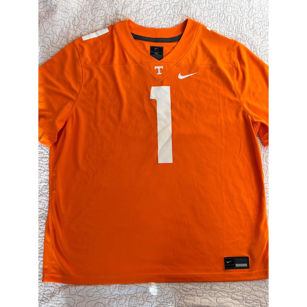Nike Tennessee Volunteers Orange Jersey Dri-FIT Number 1 Mens Size XXL NWOT